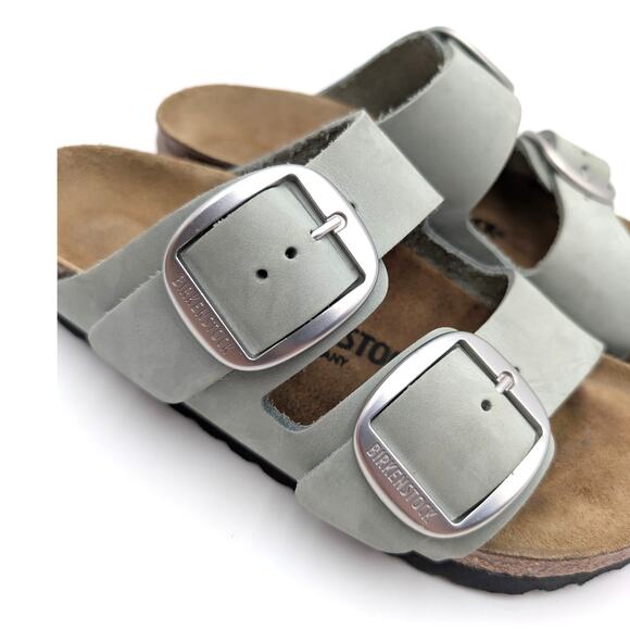 Birkenstock Arizona Big Buckle Nubuck Women's Sandals Sandcastle Size US5 EU36 - Picture 12 of 12
